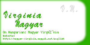 virginia magyar business card
